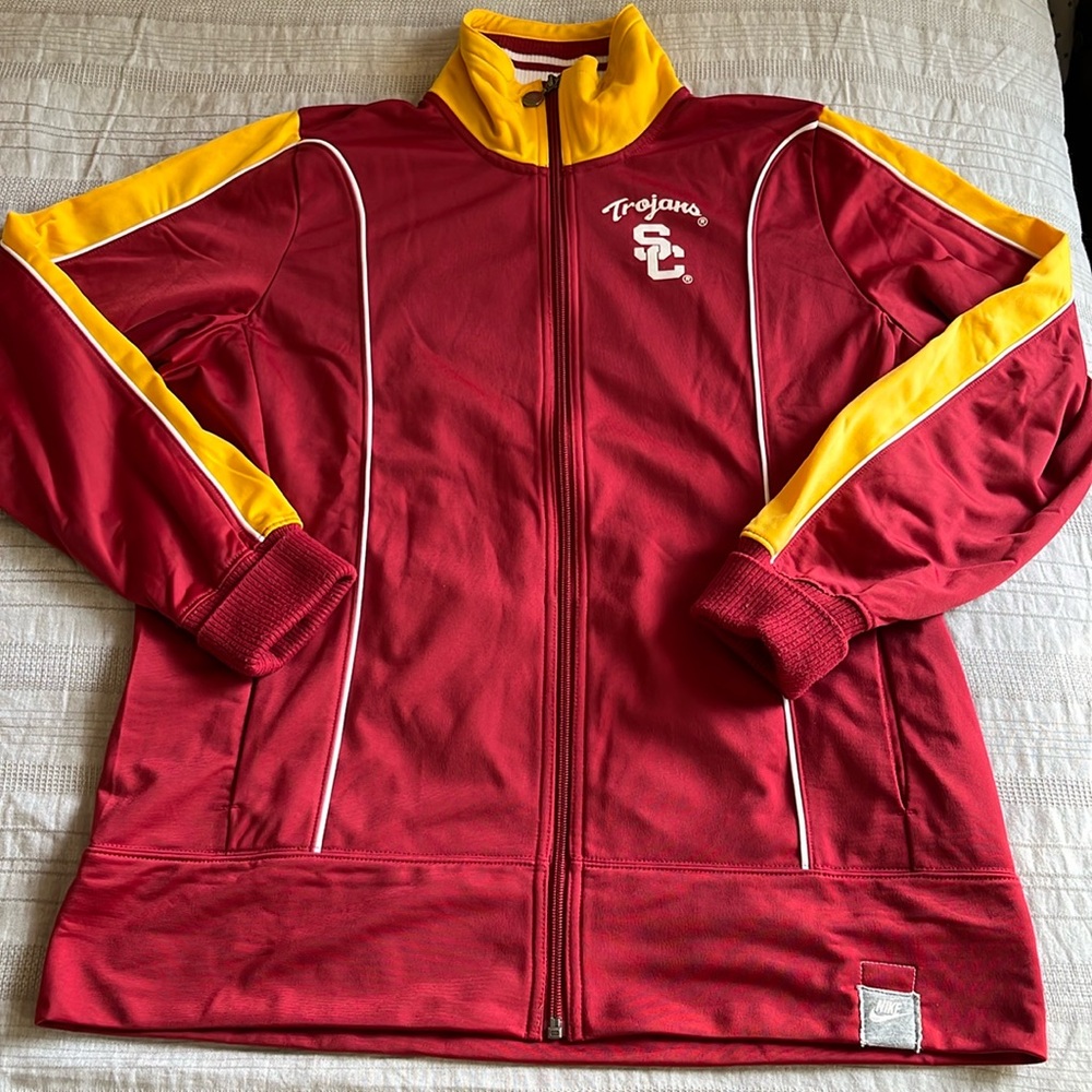 Women’s Nike USC Track Jacket, maroon & gold, size XL juniors/slim fit